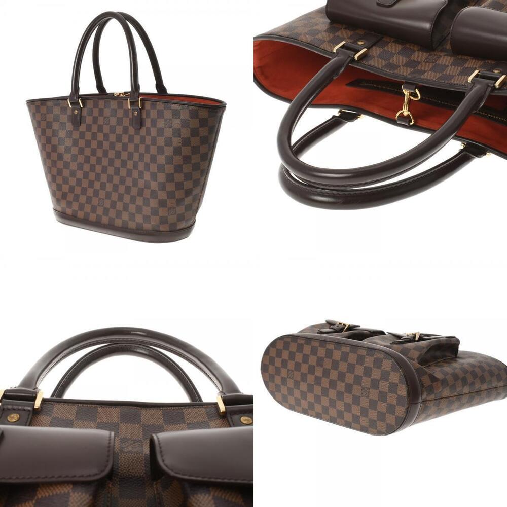 Louis Vuitton Canvas Damier Manosque Brown Handbag Brown